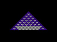 The 64 first lines of the Pascal's Triangle -modulo 7- 