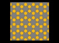 A periodical tiling of the plane using two von Koch snowflakes -iteration 2- 