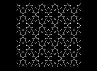 A periodical tiling of the plane using two von Koch snowflakes -iteration 2- 