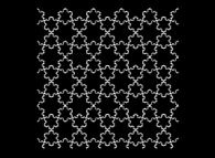 A periodical tiling of the plane using two von Koch snowflakes -iteration 4- 