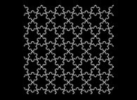 A periodical tiling of the plane using two von Koch snowflakes -iteration 5- 