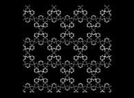 A periodical tiling of the plane using three von Koch snowflakes -iteration 3- 