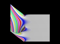 Tridimensional display of the Riemann Zeta function inside [-10.0,+20.0]x[-15.0,+15.0] 