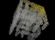 Particle diffusion inside the Hiroko Kitaoka model of the human pulmonary acinus with membrane permeability 