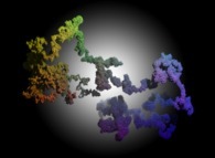 Tridimensional accumulation of 50 strongly correlated tridimensional brownian motions -50000 time steps- 