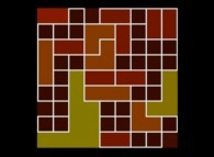 A random tiling of a square domain using 'generalized dominoes' made of a random number of squares 