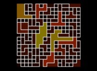 A random tiling of a square domain using 'generalized dominoes' made of a random number of squares 