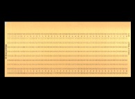 A punched card (actual size: 187x82 millimeters)