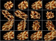 Rotation about the Y (vertical)axis of a tridimensional representation of a quadridimensional Calabi-Yau manifold 