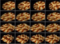 Rotation about the Y (vertical)axis of a tridimensional representation of a quadridimensional Calabi-Yau manifold that can also be viewed as a set of 4x3 stereograms 