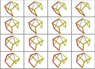 Rotation about the Y (vertical)axis of the CMAP logo that can also be viewed as a set of 4x3 stereograms 