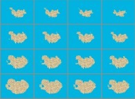 Erosion of a bidimensional random (with small scale correlations)island 