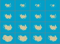 Erosion of a bidimensional random (with large scale correlations)island 