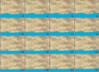 Erosion of a bidimensional random (with small and large scale correlations)medium 