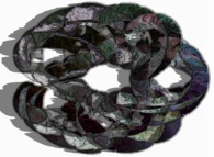 Artistic variation on fractal 3/5/7-foil torus knots 