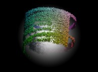 Artistic view of the Proth-Gilbreath Conjecture -display of the process for the 512 prime numbers following 613247...- 