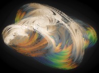 A quaternionic Julia set -tridimensional cross-section- 