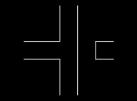 The 'E' elementary symbol used to built labyrinths 