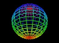 Regular quadrangulation of the surface of a sphere -18x18- 