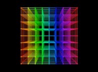 Periodical quadrangulation of a cube -8x8x8- 