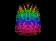 Regular quadrangulation of the volume of a cylinder -8x8x8- 