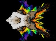 A pseudo-quaternionic Mandelbrot set (a 'MandelBulb')-tridimensional cross-section- 