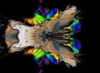 A pseudo-quaternionic Mandelbrot set (a 'MandelBulb')-tridimensional cross-section- 