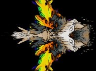 A pseudo-quaternionic Mandelbrot set (a 'MandelBulb')-tridimensional cross-section- 