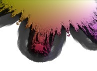 Close-up on a pseudo-octonionic Mandelbrot set (a 'Mandelbulb')-tridimensional cross-section- 