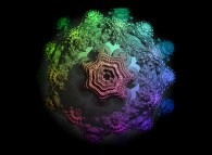 Un ensemble de Mandelbrot dans l'ensemble des pseudo-octonions (un 'MandelBulb')-section tridimensionnelle- 