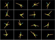 The velocity vectors -with a common origin- of the 9 planets of the Solar System during one plutonian year 