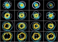 The journey of a sphere (dark blue)in a system of pure uniform concentric circular motions -moving point of view (dark blue)- 