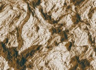 Mountains with slight linear structures and discontinuities (bird's-eye view)