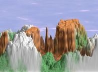 Fractal landscape interpolation 