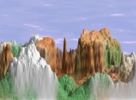 Fractal landscape interpolation 