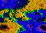 Multifractal mountains (bird's-eye view)