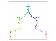 A Bidimensional Hilbert-like Curve defined with {X1(...),Y1(...)} related to the Mandelbrot set border -iteration 1- 