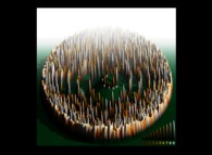 Visualisation tridimensionnelle d'une spirale montrant 'pi' avec 4000 décimales -base 10- 