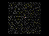 The Ulam spiral with display of the first '8-twin' prime numbers 