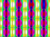 The set of bidimensional fields defining the 'X' coordinate of a dynamical gaussian smoothing of the Bonan-Jeener-Klein triple bottle 