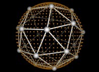 24 evenly distributed points on a sphere by means of simulated annealing 