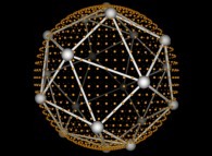 20 distributed points on a sphere by means of the Fibonacci spiral 