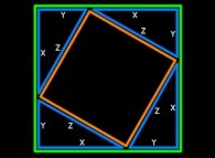 A demonstration of the Pythagoras' theorem 