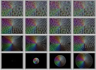 Bidimensional rectangular billiard with 64 isotropic particles and without collisions 