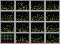 High temperature particles in a bidimensional box submitted to a vertical field of gravity 