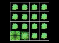 Tridimensional fractal aggregate obtained by means of a 100% pasting process during collisions of particles submitted to an attractive central field of gravity 