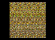 Autostereogram with an hidden ring and ghost bows 