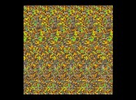 Autostereogram of a quaternionic Julia set -tridimensional cross-section- 