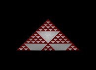 The 64 first lines of the Pascal's Triangle -modulo 5- 