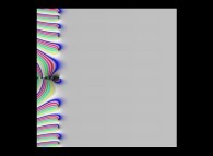 Tridimensional display of the Riemann Zeta function inside [-10.0,+60.0]x[-35.0,+35.0] (bird's-eye view)